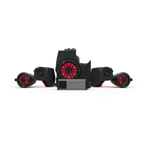 Rockford Fosgate RZR19RCPXP-STG4 Audio Kit: Ride Command 3-Way Interface, 1500-Watt Amp, Front Speakers, M1 Color Optix 10 Rockford Fosgate RZR19RCPXP-STG4 Audio Kit: Ride Command 3-Way Interface, 1500-Watt Amp, Front Speakers, M1 Color Optix 10